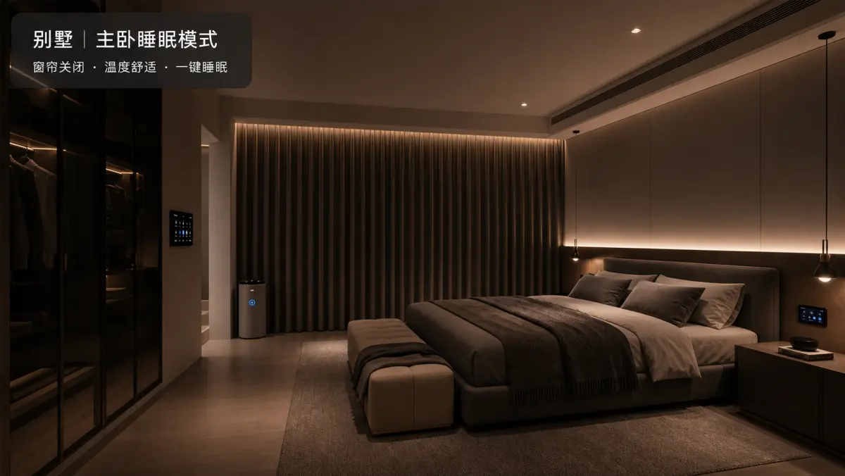 别墅主卧睡眠模式